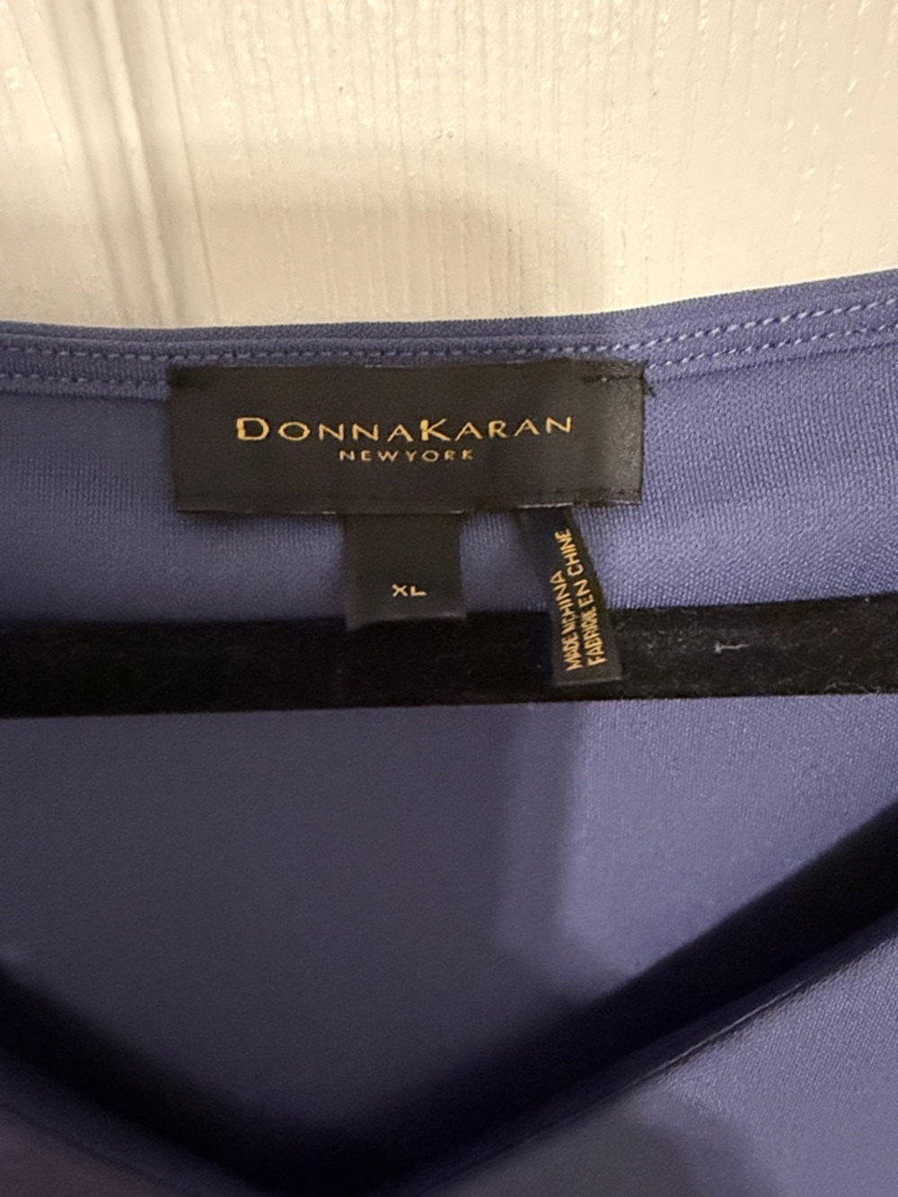 Donna Karan Periwinkle Blue V-Neck Draped Sleeveless Camisole - Picture 2 of 3